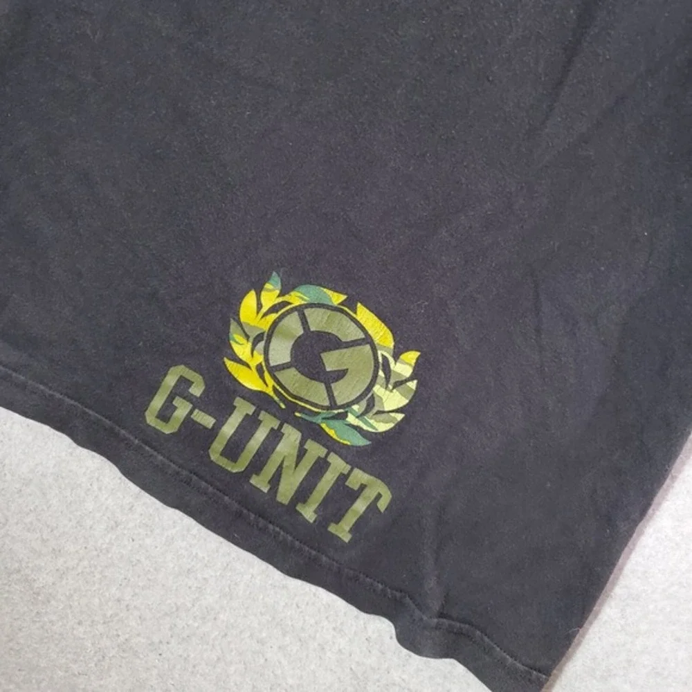VINTAGE‎ G Unit Men Shirt 3XL Black Heavyweight Logo Built To Last Y2K Hip Hop